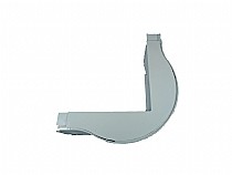 CURVA VERT EXTERNA R60MM C/ RANHURA P/ DUTO 25MM BRANCA