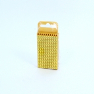 ANILHA WIC AMARELO LETRA T - PACOTE C/100