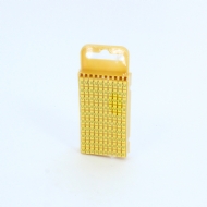 ANILHA WIC AMARELO LETRA U - PACOTE C/100