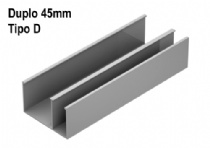 DUTO DUPLO ALUM 45 X 73 X 3000 MM PERFIL D BRANCO